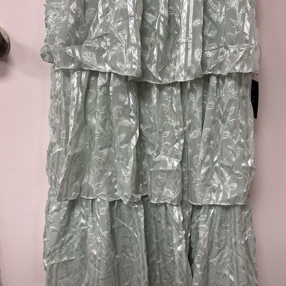 Lulu’s Pale Sage Tiered Corset Evening Gown - Picture 6 of 12